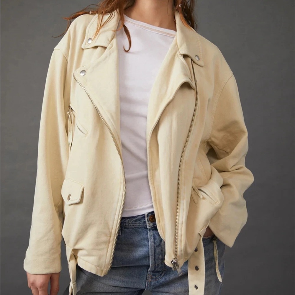 Free People We The Free Rebel Rebel Knit Moto Jacket